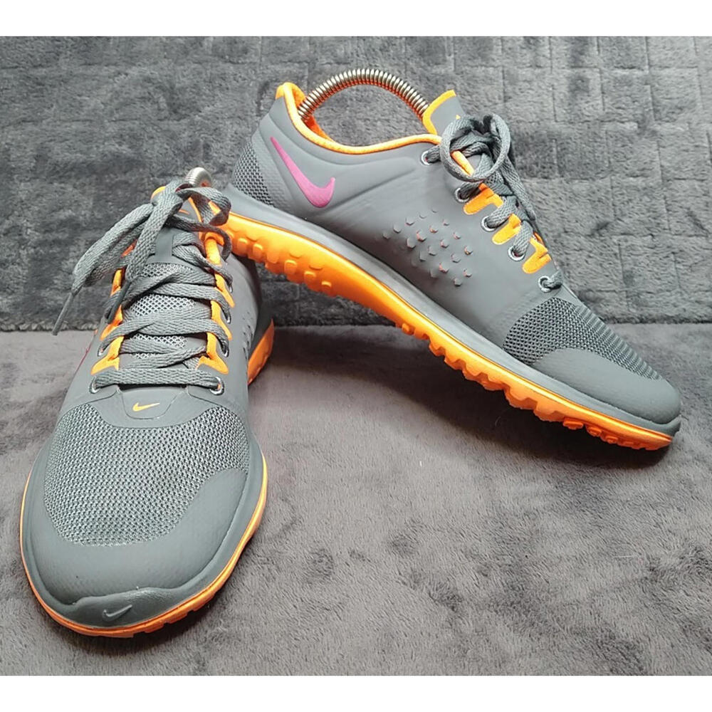 Nike FS Lite Run 2 Women's 6.5 Gray Lightweight Running Lace Up Sneaker Shoes
